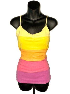 Vintage Y2K Kirra Sunset Ombre Racerback Tank Size Medium